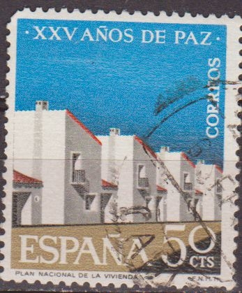 z vendido España 1964 1579 Sello º XXV Años de Paz Española Nuevos Poblados Timbre Espagne Spain Spagna Espana Spanje Spanien 